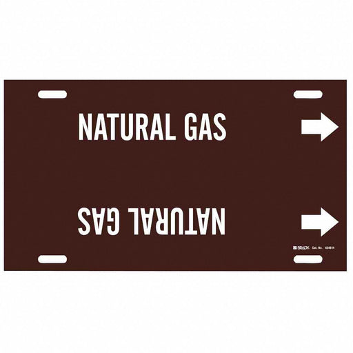 Pipe Marker Natural Gas 10 in H 32 in W