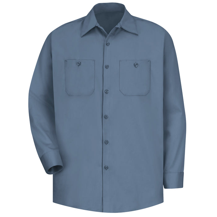 Men's Long Sleeve Wrinkle-Resistant Cotton Work Shirt