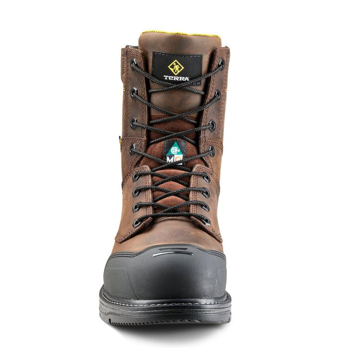 Women's Terra Patton 8" Aluminum Toe  Safety Work Boot with Internal Met Guard