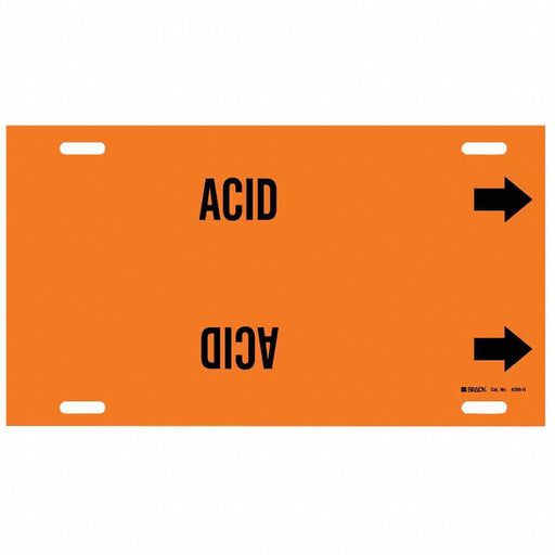 Pipe Marker Acid 10 in H 32 in W