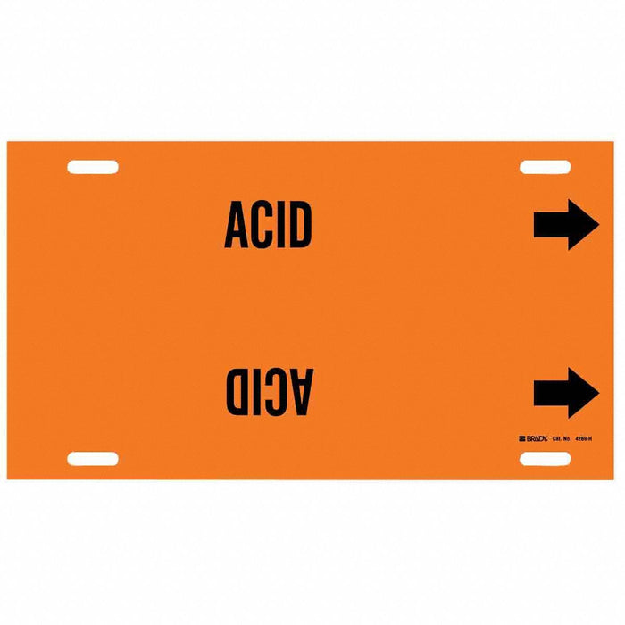 Pipe Marker Acid 10 in H 32 in W