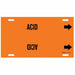 Pipe Marker Acid 10 in H 32 in W