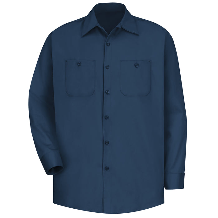 Men's Long Sleeve Wrinkle-Resistant Cotton Work Shirt