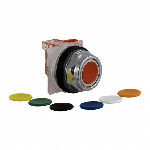 H7066 FlushPshButn Blk Blu Grn Org Red Ylw 1NC