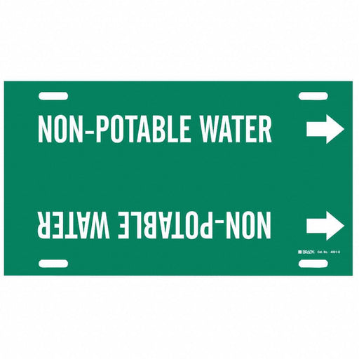 Pipe Mrkr Non-Potable Watr 10in H 32in W