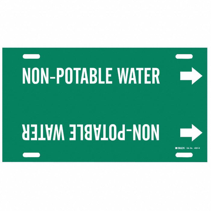 Pipe Mrkr Non-Potable Watr 10in H 32in W