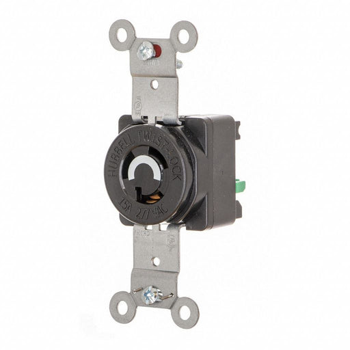 Locking Receptacle Straight Nylon Black
