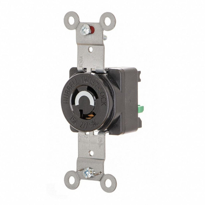 Locking Receptacle Straight Nylon Black