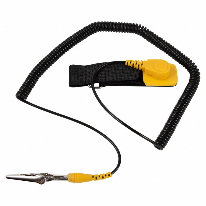 ESD Wrist Strap Adj 10 ft L Yellow/Black