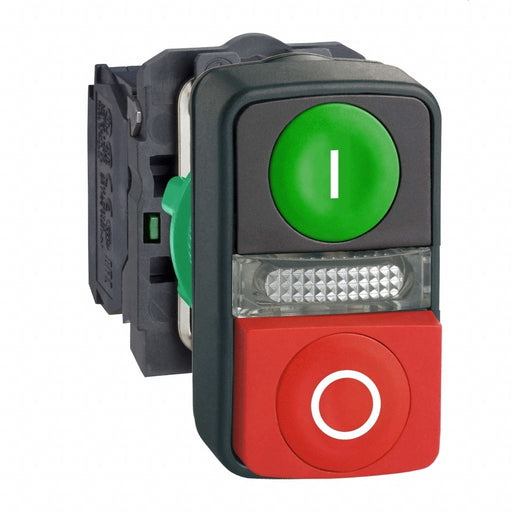 IllumPushButton FullVolt Green 1NO/1NC
