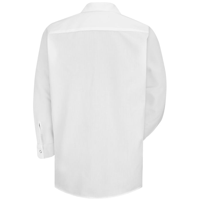 Men's Long Sleeve Specialized Pocketless Polyester Work Shirt