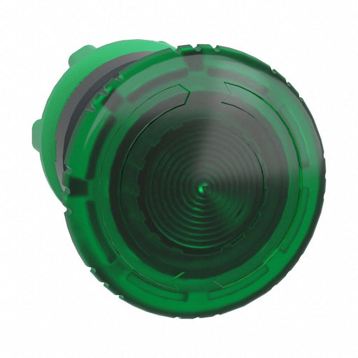 MushroomHeadPushButton Grn NoLamp 22mm