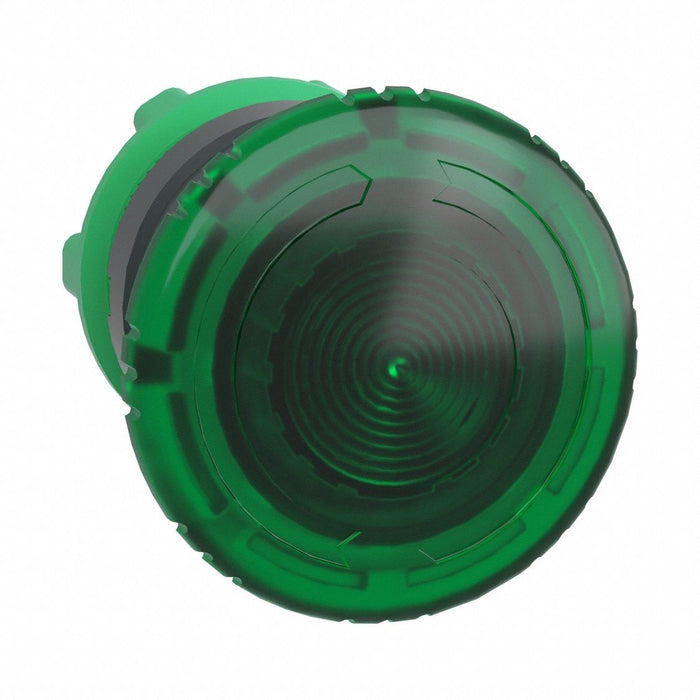 MushroomHeadPushButton Grn NoLamp 22mm