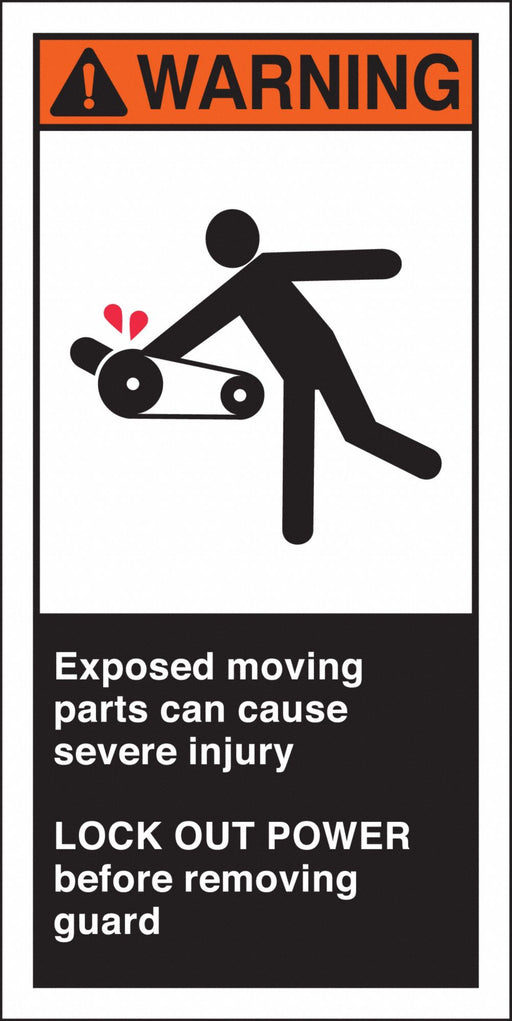 Labels 5 PK Exposed Moving Parts