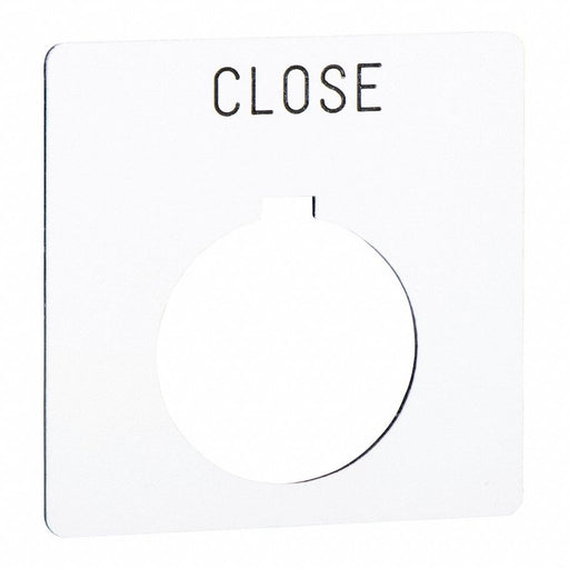 Legend Plate Close Black/White Square