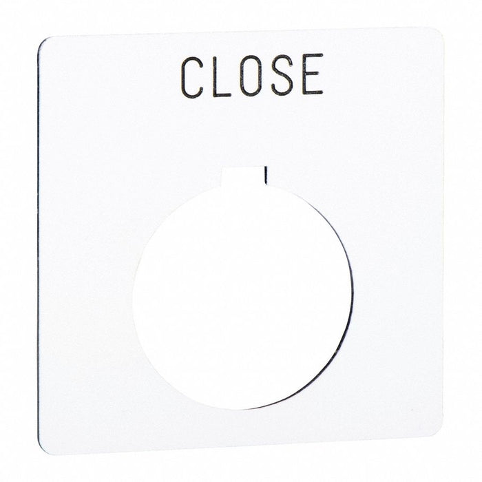 Legend Plate Close Black/White Square
