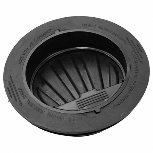 Drain 4 in Pipe Dia Black Trap Seal
