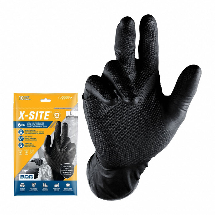 Disposable Gloves Black S PK10