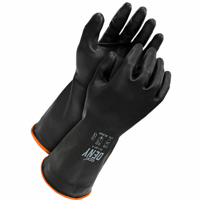 ChemResistantGloves Blk Beaded M 8 PR