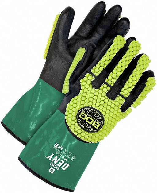 ChemResistantGloves Blk Grn Ylw S 7 PR
