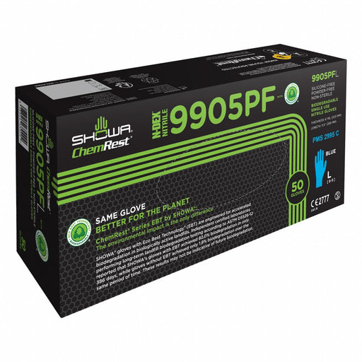 D1825 DisposableGloves LightBlu XL Size10 PK50