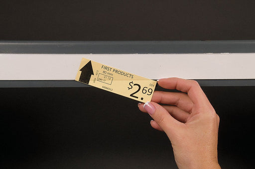 LabelHolder 48inL 1.5inW Clear/White PK6
