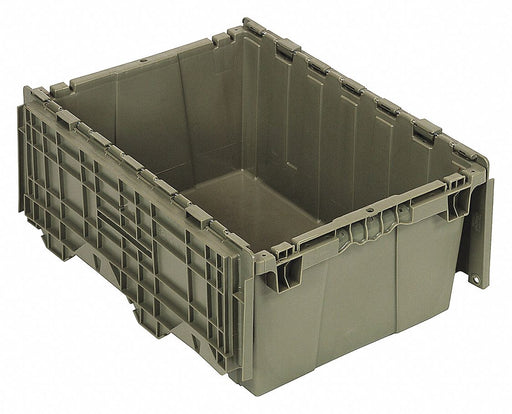 AttachedLidTote 21.75inL 14.875inW Gray