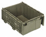 AttachedLidTote 21.75inL 14.875inW Gray