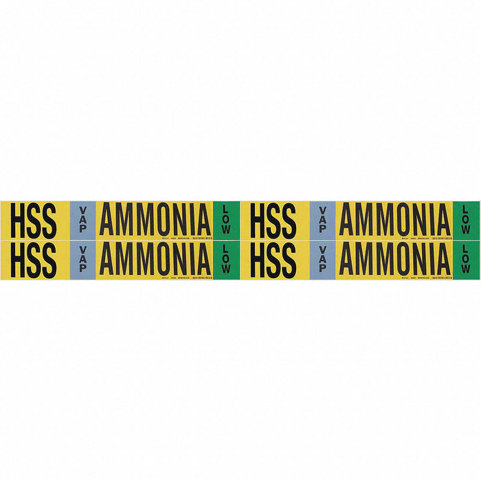 Pipe Marker Ammonia 1 1/8in H 7in W