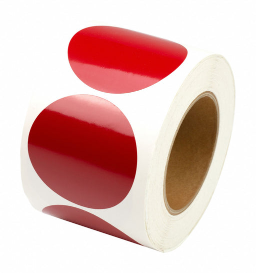 Floor Tape Red 3 inx3 in Circle PK500