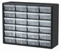 Bin Cab 24ClearDrwr Blk 15.75 H ClrDrwr