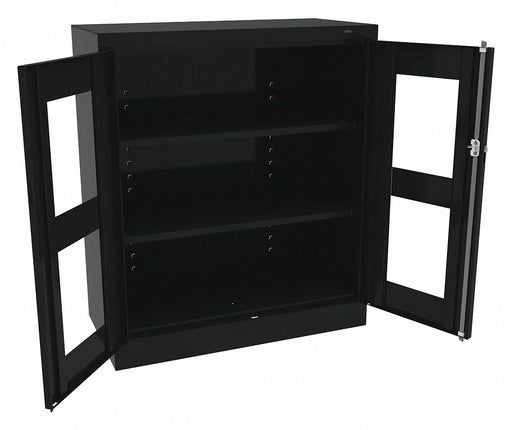 E4467 Storage Cabinet 42 x36 x18 Black 2Shlv
