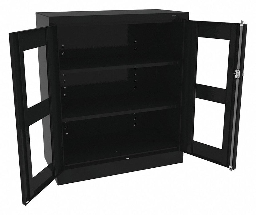 E4467 Storage Cabinet 42 x36 x18 Black 2Shlv
