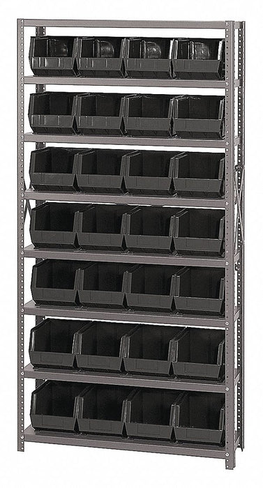 E1497 Bin Shlvng 12inx75inx36in Black