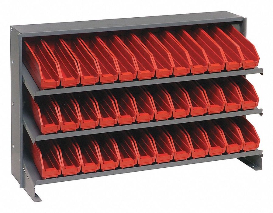 E1539 Bench Pick Rack 12x21x36in Red