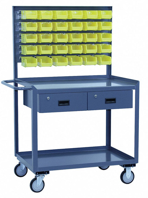Mobile Wrkstion Steel 36 L 30 W 2 Shelf