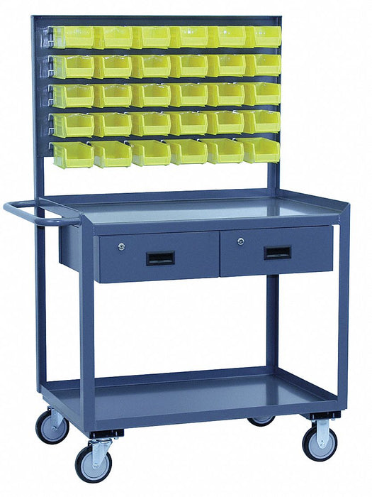 Mobile Wrkstion Steel 36 L 30 W 2 Shelf
