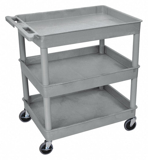 M6549 Utility Cart 400 lb Cap. PE 3 Shelves