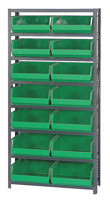 E1500 Bin Shlvng 12inx75inx36in Green