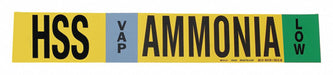 Pipe Marker Ammonia 4 in H 24 in W