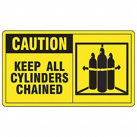 Safety Label 3 1/2 inx5 in Vinyl PK5