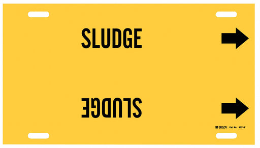 Pipe Marker Sludge 8 in H 16 in W