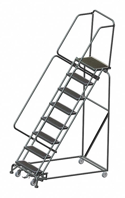 Slope Lockstep Roll Ladder Steel 80 In.H