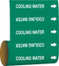 Pipe Marker Cooling Water 8 in H 8 in W