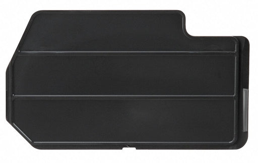 Bin Divider 4 in L Plastic Black PK7