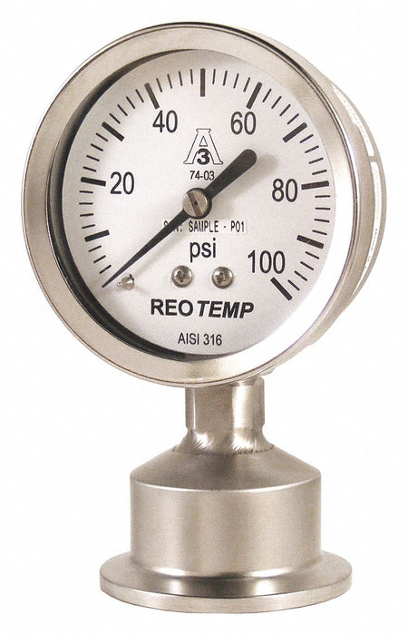 E5333 Pressure Gauge 0 to 100 psi 2-1/2In