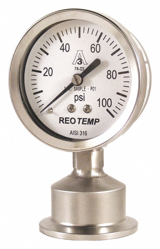 E5333 Pressure Gauge 0 to 100 psi 2-1/2In