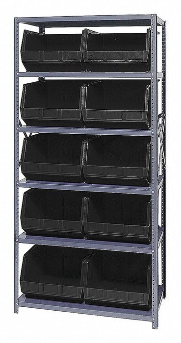 E1504 Bin Shlvng 18inx75inx36in Black