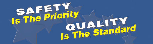 Safety Banner 28in x 96in Poly Sheeting