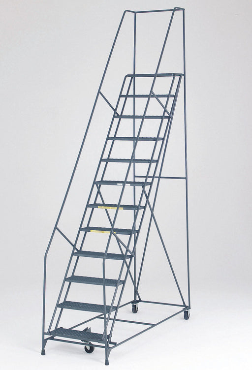 Safety Rolling Ladder Steel 120 In.H